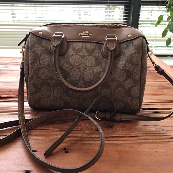 COACH MINI BENNETT SATCHEL, SIGNATURE BROWN - Picture 6 of 12